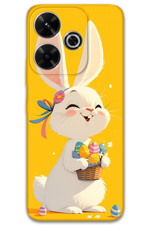 Xiaomi Redmi 13 Uyumlu Tavşan Desenli Telefon Kılıfı + Ekran Koruyucu - 5807