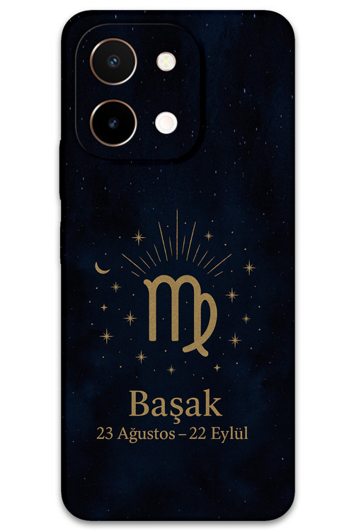 Vivo Y28 Uyumlu Başak Burcu Desenli Telefon Kılıfı + Ekran Koruyucu - 5773