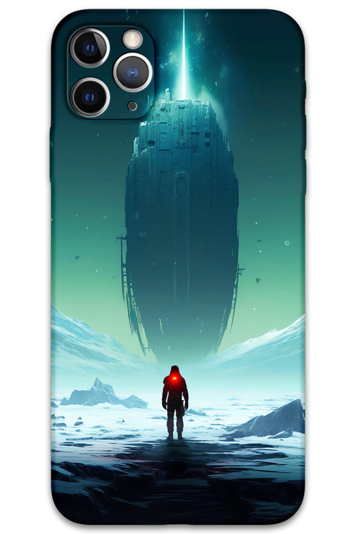 İphone 11 Pro Uyumlu Uzay Desenli Telefon Kılıfı + Ekran Koruyucu - 5864