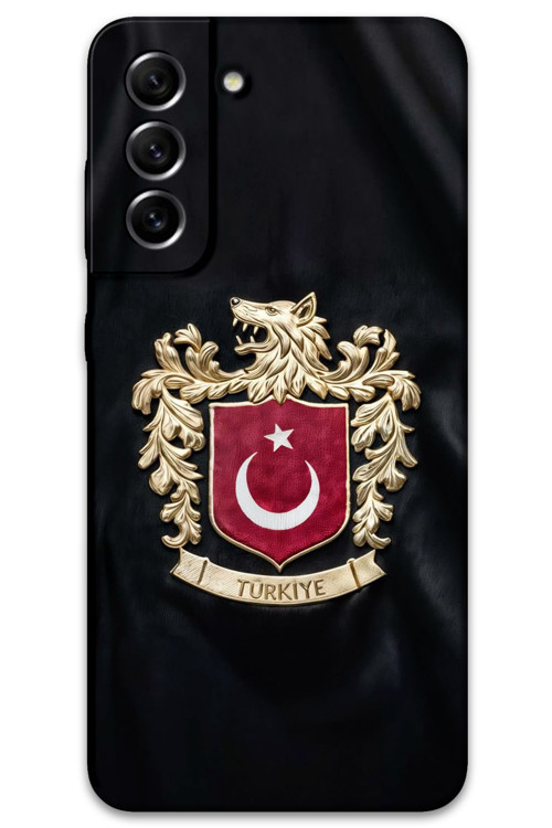 Galaxy S21 Fe Uyumlu Türk Desenli Telefon Kılıfı + Ekran Koruyucu - 5855