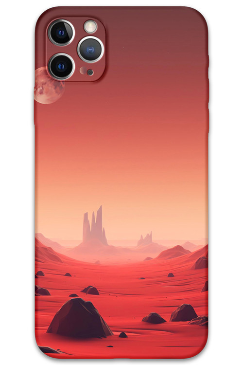İphone 11 Pro Uyumlu Uzay Desenli Telefon Kılıfı + Ekran Koruyucu - 5859