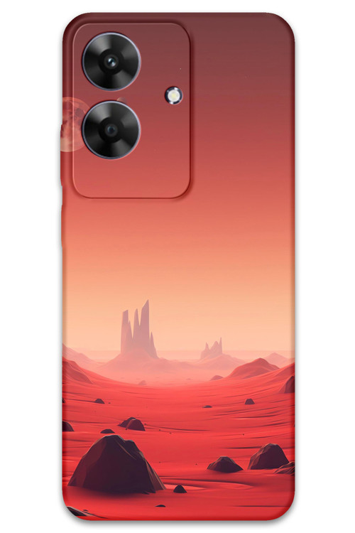 Realme Note 60 Uyumlu Uzay Desenli Telefon Kılıfı + Ekran Koruyucu - 5859