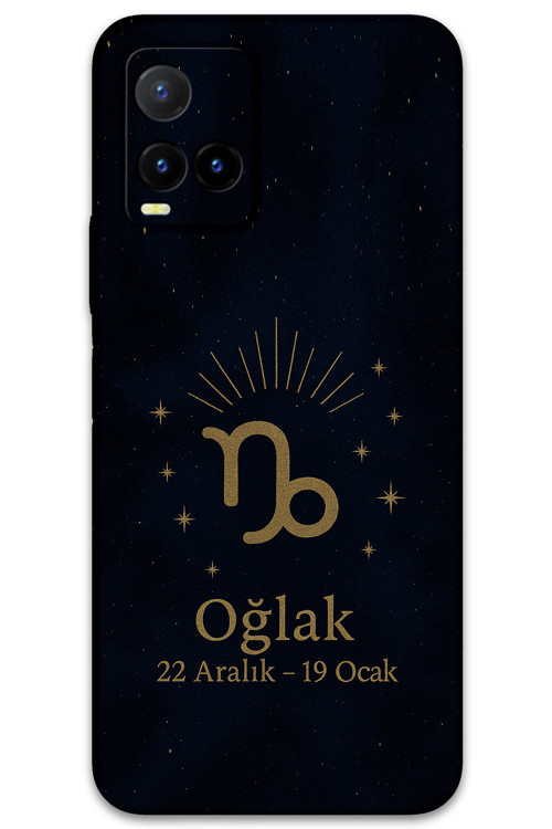 Vivo Y32 Uyumlu Oğlak Burcu Desenli Telefon Kılıfı + Ekran Koruyucu - 5777