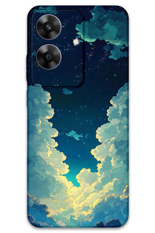 Realme Note 60 Uyumlu Uzay Desenli Telefon Kılıfı + Ekran Koruyucu - 5868