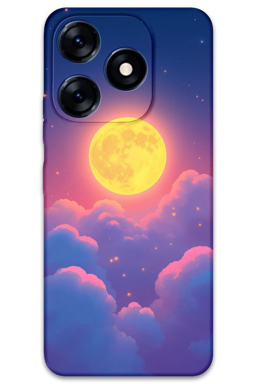 Tecno Spark 20C Uyumlu Uzay Desenli Telefon Kılıfı + Ekran Koruyucu - 5869