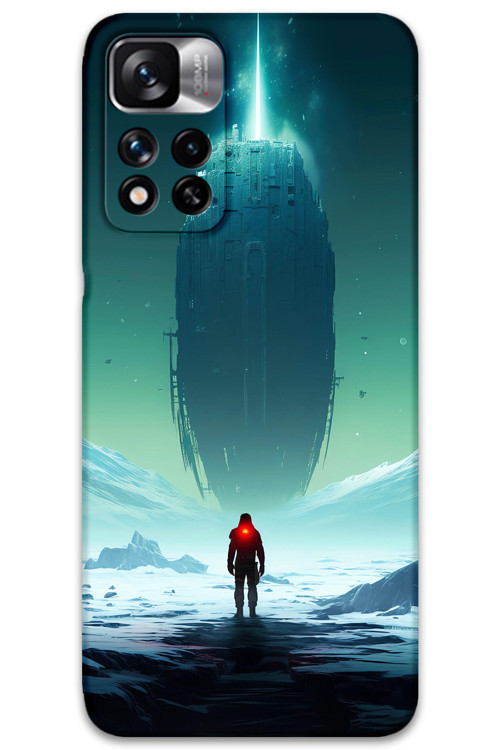 Poco M4 Pro 5G Uyumlu Uzay Desenli Telefon Kılıfı + Ekran Koruyucu - 5864