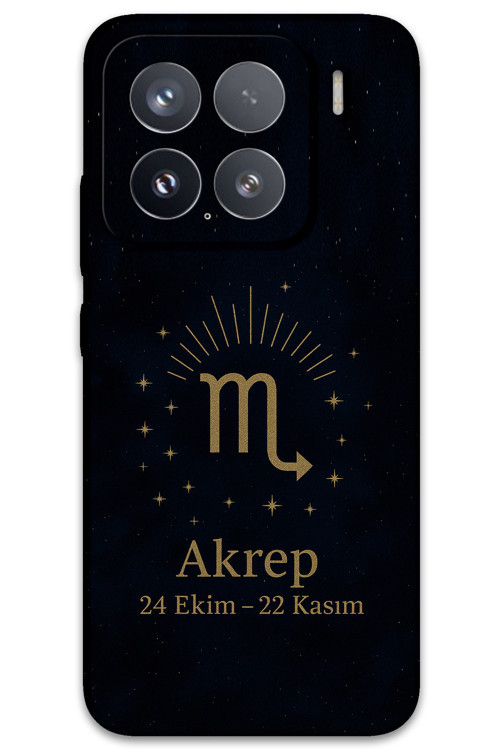 Xiaomi Mi 15 Uyumlu Akrep Burcu Desenli Telefon Kılıfı + Ekran Koruyucu - 5775