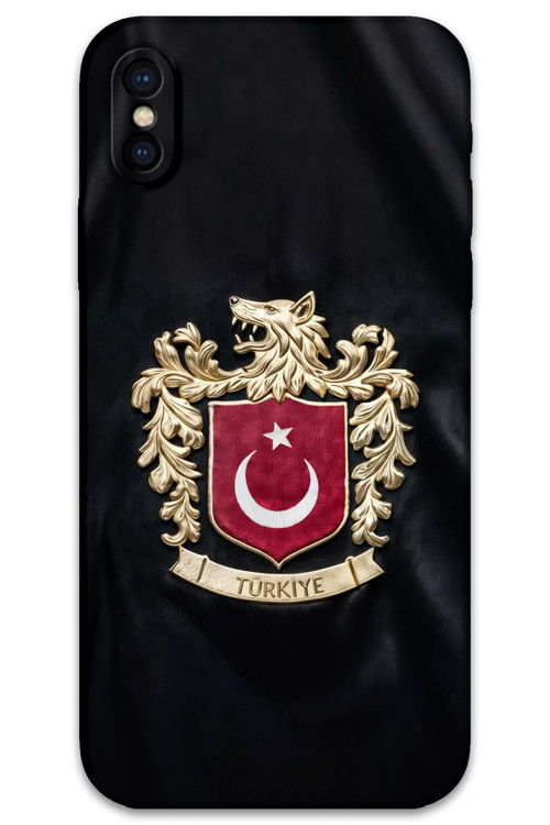 İphone Xs Max Uyumlu Türk Desenli Telefon Kılıfı + Ekran Koruyucu - 5855