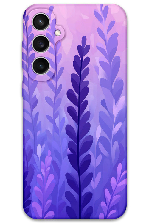 Galaxy S24 Fe Uyumlu Çiçek Desenli Telefon Kılıfı + Ekran Koruyucu - 5798
