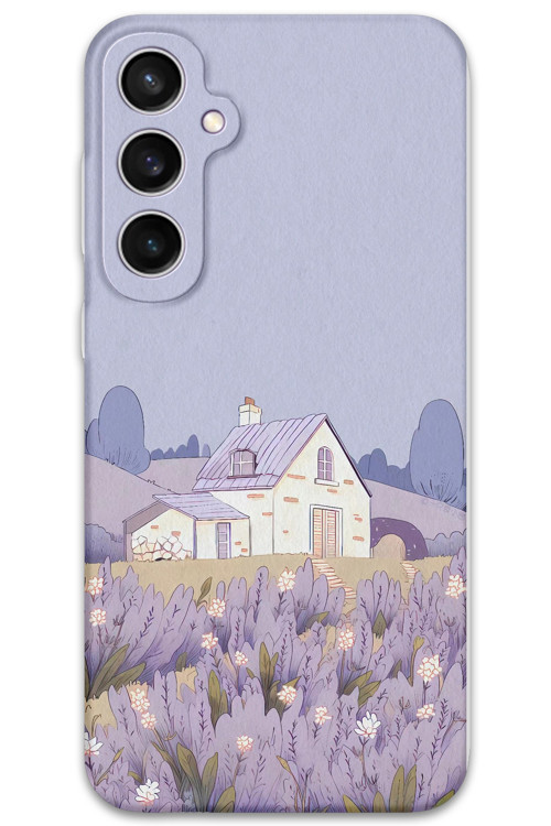 Galaxy S24 Fe Uyumlu Çiçek Desenli Telefon Kılıfı + Ekran Koruyucu - 5800