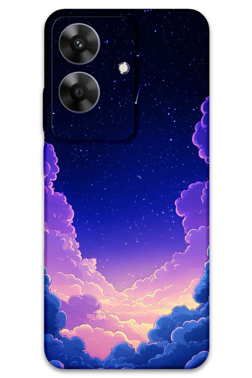 Realme Note 60 Uyumlu Uzay Desenli Telefon Kılıfı + Ekran Koruyucu - 5867
