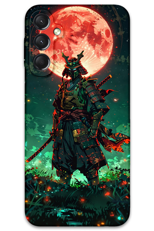Galaxy M14 Uyumlu Samuray Desenli Telefon Kılıfı + Ekran Koruyucu - 5822