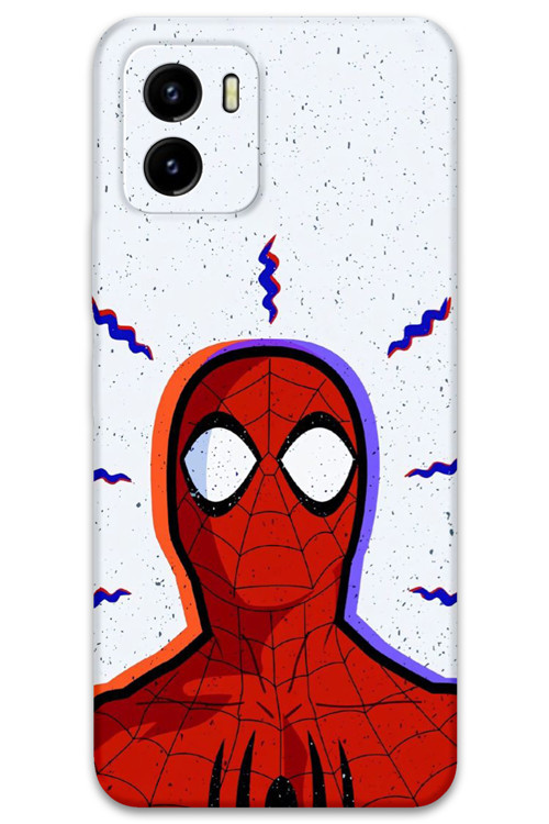 Vivo Y15S Uyumlu Spiderman Desenli Telefon Kılıfı + Ekran Koruyucu - 5830