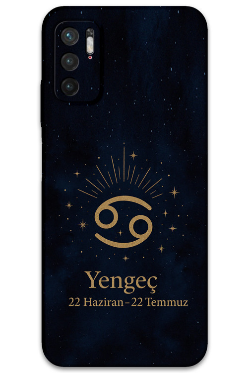 Xiaomi Redmi Note 10 5G Uyumlu Yengeç Burcu Desenli Telefon Kılıfı + Ekran Koruyucu - 5771