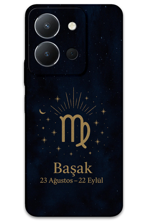 Vivo Y36 Uyumlu Başak Burcu Desenli Telefon Kılıfı + Ekran Koruyucu - 5773