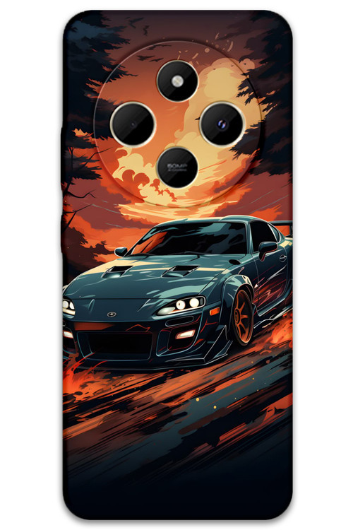 Xiaomi Redmi 14C Uyumlu Araba Desenli Telefon Kılıfı + Ekran Koruyucu - 5766
