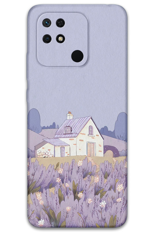 Xiaomi Redmi 10C Uyumlu Çiçek Desenli Telefon Kılıfı + Ekran Koruyucu - 5800