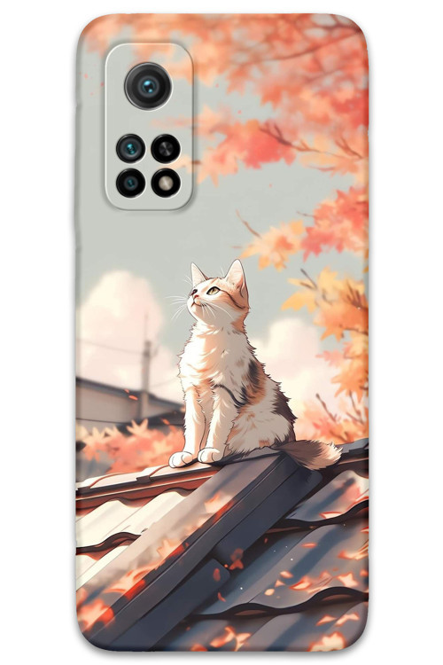 Xiaomi Mi 10T Pro Uyumlu Kedi Desenli Telefon Kılıfı + Ekran Koruyucu - 5784