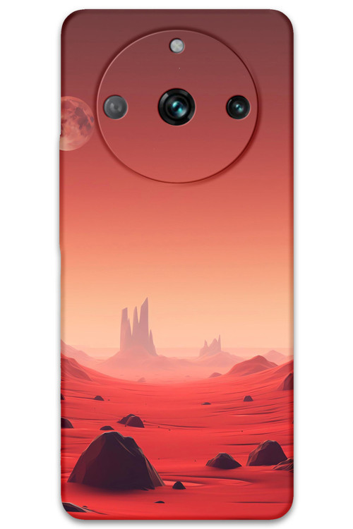 Realme 11 Pro Uyumlu Uzay Desenli Telefon Kılıfı + Ekran Koruyucu - 5859