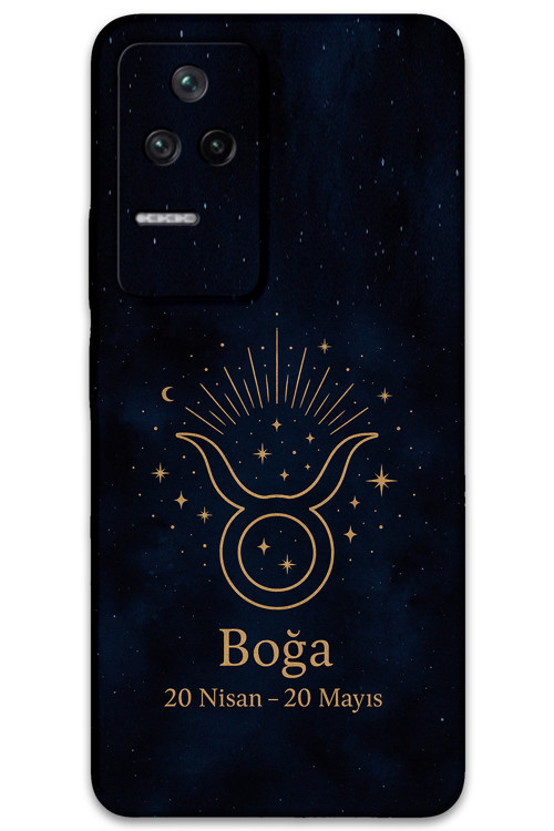Poco F4 Uyumlu Boğa Burcu Desenli Telefon Kılıfı + Ekran Koruyucu - 5769