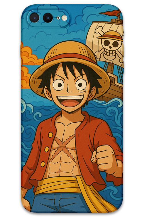 İphone 8 Plus Uyumlu Anime Desenli Telefon Kılıfı + Ekran Koruyucu - 5753