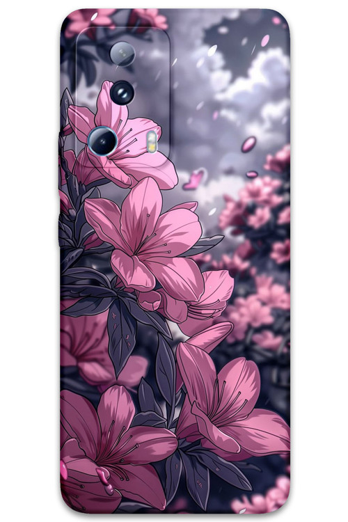 Xiaomi Mi 13 Lite Uyumlu Çiçek Desenli Telefon Kılıfı + Ekran Koruyucu - 5796