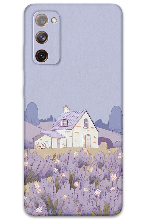 Galaxy S20 Fe Uyumlu Çiçek Desenli Telefon Kılıfı + Ekran Koruyucu - 5800