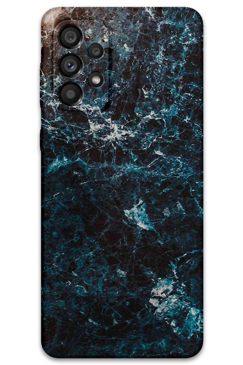 Galaxy A32 Uyumlu Mermer Desenli Telefon Kılıfı + Ekran Koruyucu - 5819
