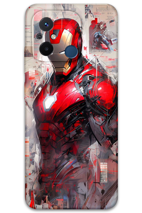 Xiaomi Redmi 12C Uyumlu İronman Desenli Telefon Kılıfı + Ekran Koruyucu - 5828