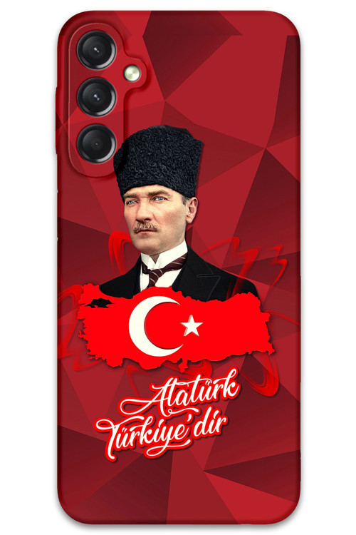 Galaxy A34 Uyumlu Atatürk Desenli Telefon Kılıfı + Ekran Koruyucu - 5851