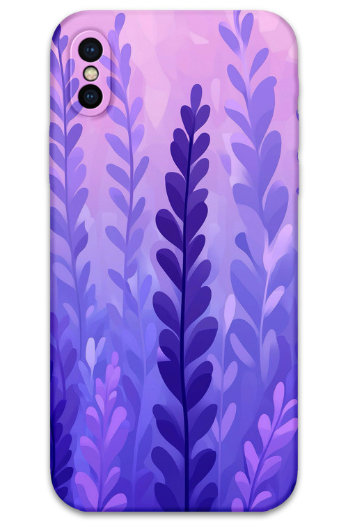 İphone Xs Max Uyumlu Çiçek Desenli Telefon Kılıfı + Ekran Koruyucu - 5798