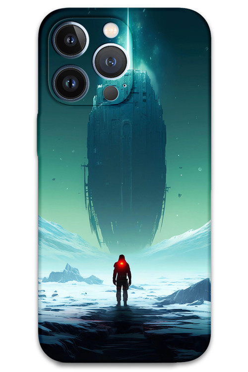 İphone 13 Pro Uyumlu Uzay Desenli Telefon Kılıfı + Ekran Koruyucu - 5864
