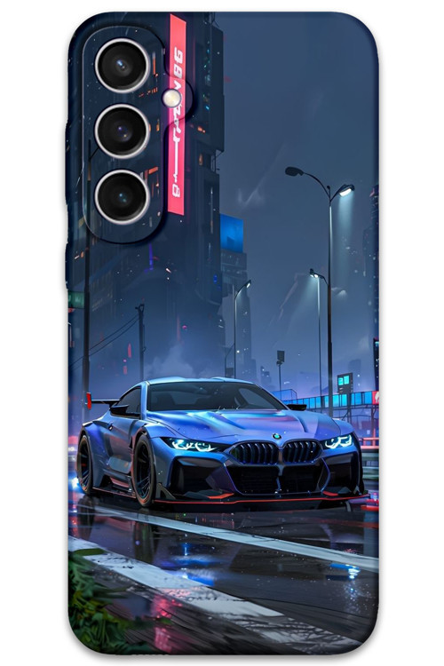 Galaxy S23 Fe Uyumlu Araba Desenli Telefon Kılıfı + Ekran Koruyucu - 5767