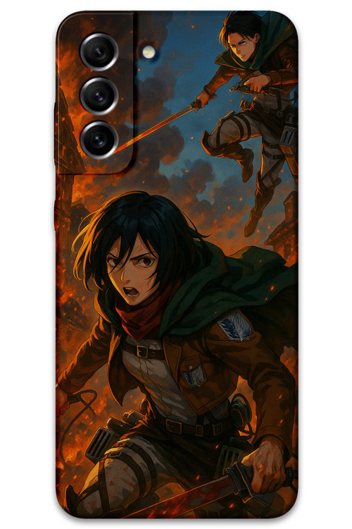 Galaxy S21 Fe Uyumlu Anime Desenli Telefon Kılıfı + Ekran Koruyucu - 5744
