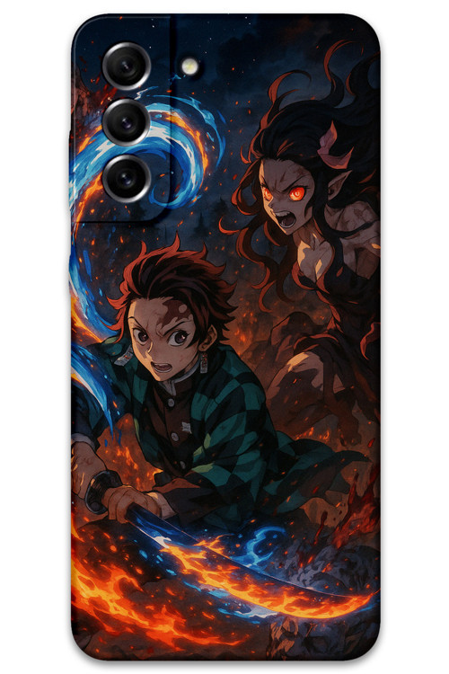 Galaxy S21 Fe Uyumlu Anime Desenli Telefon Kılıfı + Ekran Koruyucu - 5745