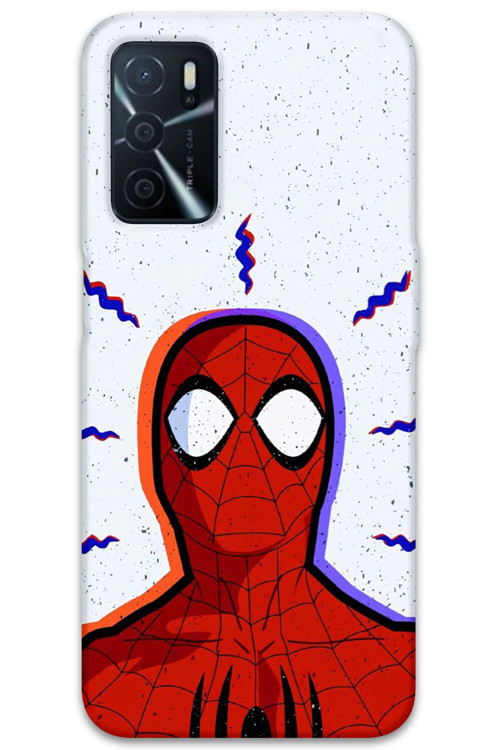 Oppo A16 Uyumlu Spiderman Desenli Telefon Kılıfı + Ekran Koruyucu - 5830