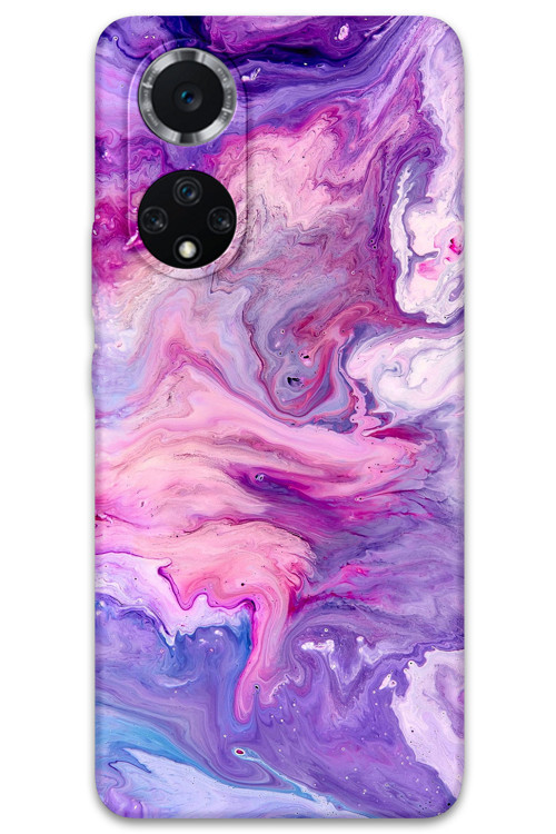 Huawei Nova 9 Uyumlu Mermer Desenli Telefon Kılıfı + Ekran Koruyucu - 5813