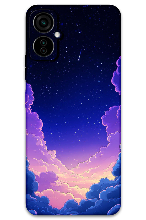 Tecno Camon 19 Neo Uyumlu Uzay Desenli Telefon Kılıfı + Ekran Koruyucu - 5867