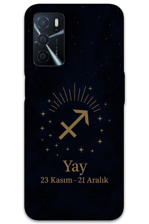 Oppo A16 Uyumlu Yay Burcu Desenli Telefon Kılıfı + Ekran Koruyucu - 5776