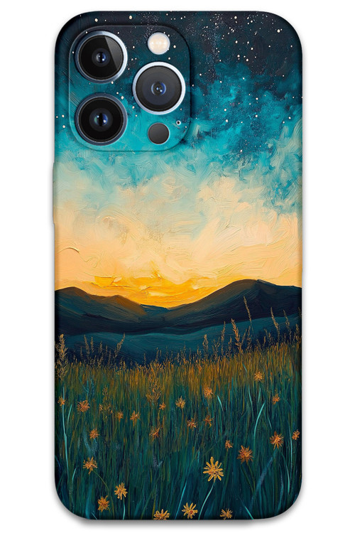 İphone 13 Pro Uyumlu Uzay Desenli Telefon Kılıfı + Ekran Koruyucu - 5871