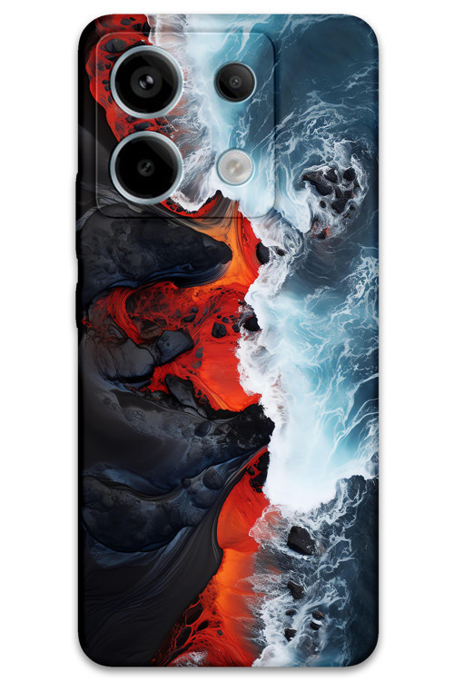 Poco M6 Pro Uyumlu Mermer Desenli Telefon Kılıfı + Ekran Koruyucu - 5811