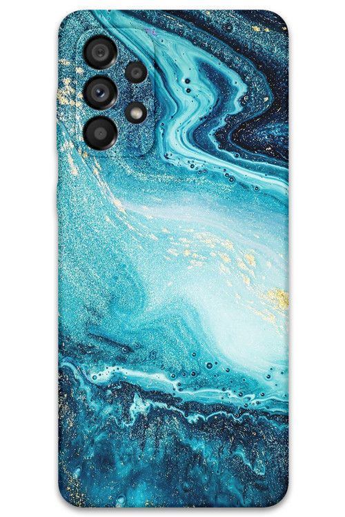 Galaxy A33 Uyumlu Mermer Desenli Telefon Kılıfı + Ekran Koruyucu - 5818