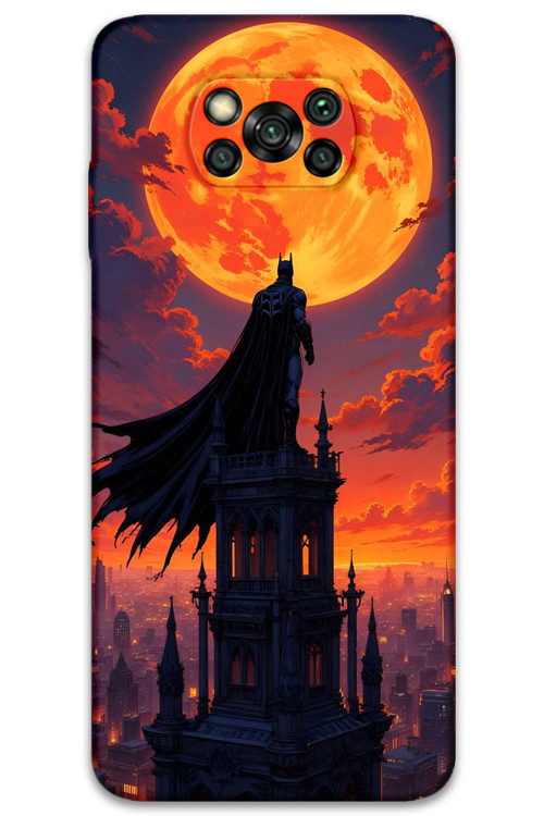 Poco X3 Nfc Uyumlu Batman Desenli Telefon Kılıfı + Ekran Koruyucu - 5829