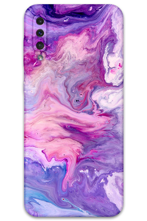 Galaxy A70 Uyumlu Mermer Desenli Telefon Kılıfı + Ekran Koruyucu - 5813