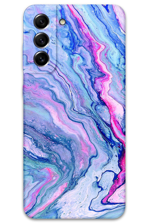 Galaxy S22 Uyumlu Mermer Desenli Telefon Kılıfı + Ekran Koruyucu - 5816
