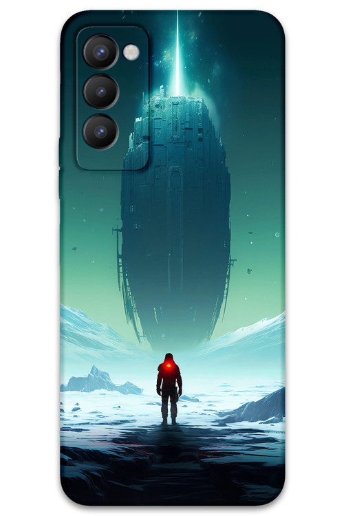 Tecno Camon 18 Uyumlu Uzay Desenli Telefon Kılıfı + Ekran Koruyucu - 5864