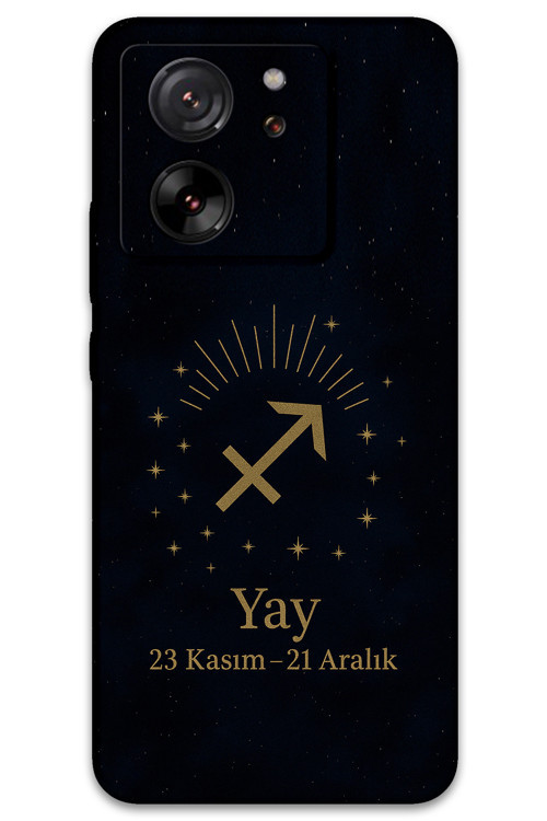 Xiaomi Mi 13T Uyumlu Yay Burcu Desenli Telefon Kılıfı + Ekran Koruyucu - 5776