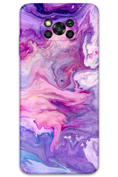 Poco X3 Nfc Uyumlu Mermer Desenli Telefon Kılıfı + Ekran Koruyucu - 5813