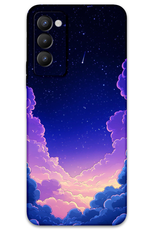 Tecno Camon 18 Uyumlu Uzay Desenli Telefon Kılıfı + Ekran Koruyucu - 5867