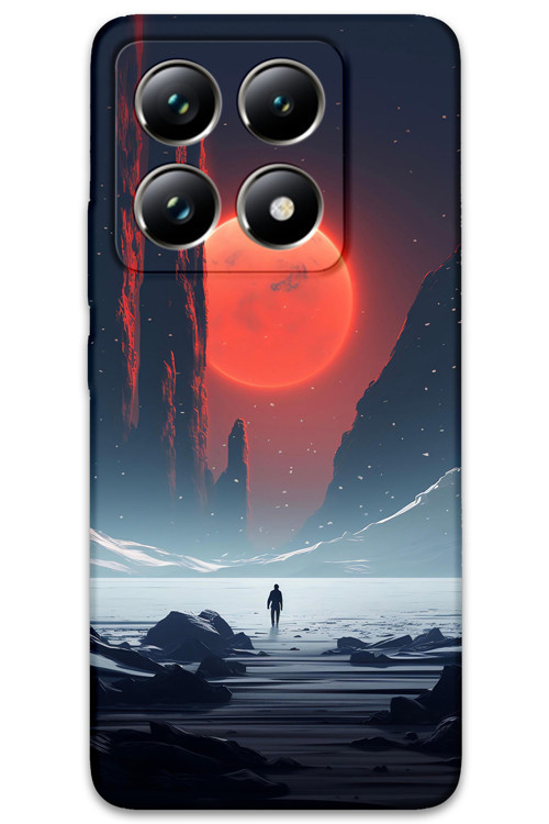 Xiaomi Mi 14T Pro Uyumlu Uzay Desenli Telefon Kılıfı + Ekran Koruyucu - 5861